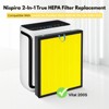 Nispira Vital 200S Pet Allegy 2-In-1 True HEPA Filter Replacement for Levoit Air Purifier Part Vital 200S-RF-PA LRF-V201-YUS, 2 Packs - 3 of 4