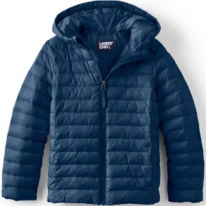 Lands' End Kids ThermoPlume Packable Hooded Jacket - 1 of 4