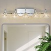 DAKAFUL Crystal Bathroom Vanity Light, Vanity Fixtures with Clear Textured Shades,Wall Sconce Over Mirror,for Bedroom/home decor - 2 of 4