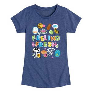 Girls' - Peanuts - Feeling Fresh Fitted Short Sleeve Graphic T-Shirt - 1 of 4