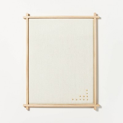 22" x 28" Cross Corner Pin Board Brown - Threshold™ designed with Studio McGee