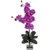 Nearly Natural Double Giant Phalaenopsis with Vase, Orchid - 2 of 3