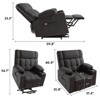 Large Power Lift Recliner Chairs for Elderly,Cupholder,Remote Control,Side Pockets - 3 of 4