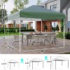 GustoWave Portable 10x10 Ft Pop Up Canopy Tent for Camping, Parties, Outdoor - 3 of 4