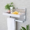 19.75 Floating Glass Bathroom Wall Shelf Chrome - Danya B. : Target