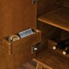 31.5" Liquor Cabinet with Wine Glass Holder, Adjustable Shelf, Wine Rack, Sideboard Buffet for Dining Room, Kitchen, Farmhouse Home Bar Storage - 4 of 4