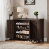43.3" Farmhouse Shoe Cabinet - 4-Tier Storage with Doors for Entryway & Living Room - 4 of 4