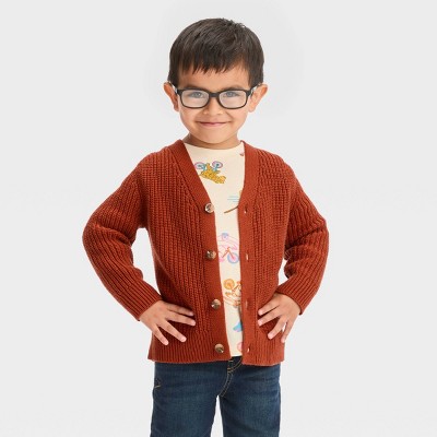 Boys red cardigan outlet sweater