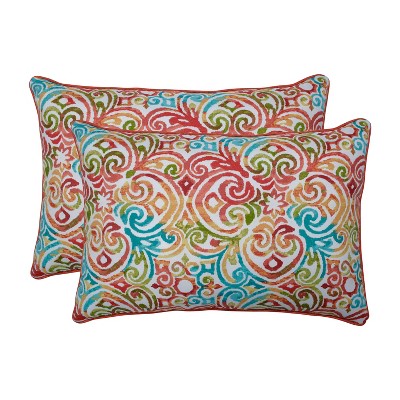 2pc Corinthian Outdoor Throw Pillows Driftwood Black - Pillow Perfect