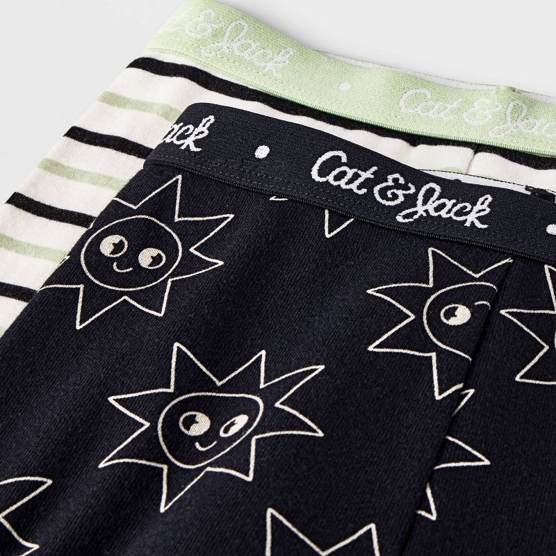Toddler Boys' 4pc Sun & Striped Pajama Set - Cat & Jack™ Black, 4 of 5