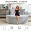 ChicFurnit Round Sofa Circle Bed Sectional Sofa Memory Foam Cloud Couch with 3 Pillow Sofa Couches for Living Room, 55.91"*55.51"*24.8" - 2 of 4