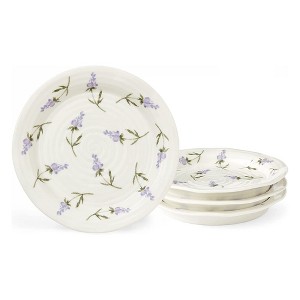 Portmeirion Sophie Conran Lavandula Side Plates - Set of 4, Ripple Edge with Lavender Design - For Tapas, Afternoon Tea & Snacks - 6 Inch - 1 of 4