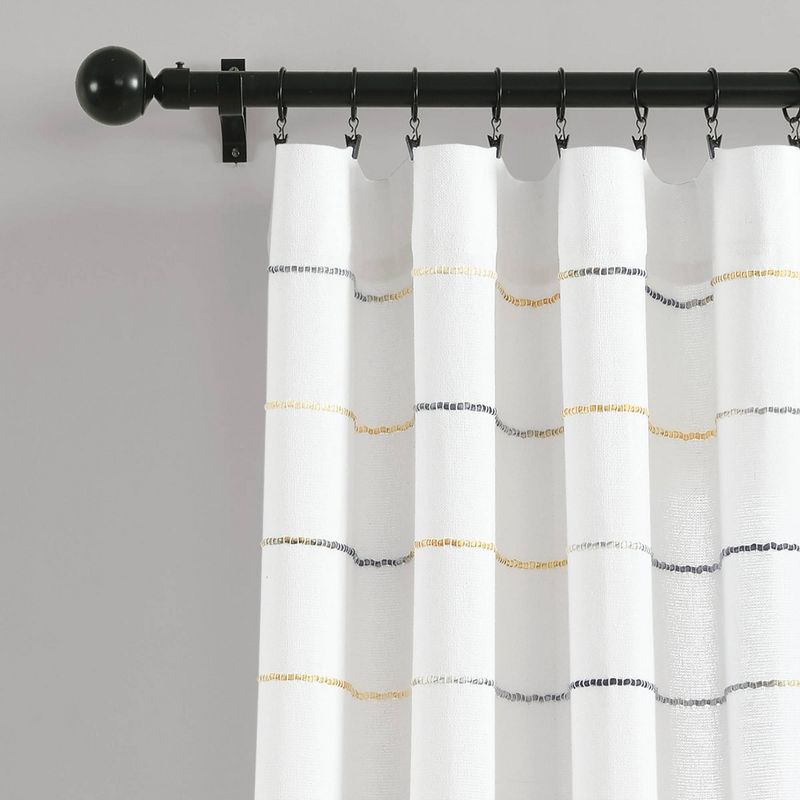 Set of 2 Ombre Striped Yarn Dyed Cotton Window Curtain Panels - Lush Décor, 3 of 10