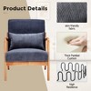 HOMEFUN Mid Century Modern Upholstered  PU Leather Wooden Frame Accent Armchair with Pillow and Cushion - 2 of 4