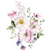 Modern Minimalist Floral Toilet Stickers - Self-Adhesive Bathroom Decals for Toilet Lid, Seat & Wall, Green Leaf Flower Patterns - 3 of 4