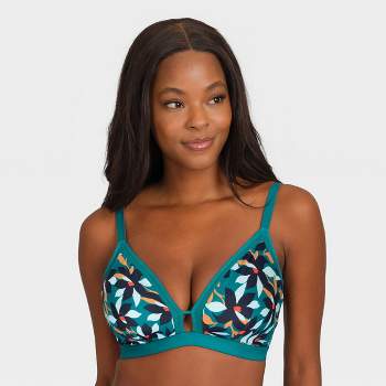 All.you.lively Women's Busty Mesh Trim Bralette - Clematis Blue 2