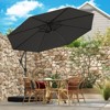 Costway 10 FT Offset Hanging Umbrella with Base Patio Cantilever Umbrella 360° Rotation Brown/Turquoise/Beige/Gray/Red - 4 of 4