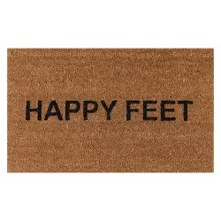1'6"x2'6" Happy Feet Woven Door Mat Natural - Novogratz By Momeni