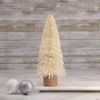 Northlight Glittered Sisal Christmas Tree with Wooden Base Decoration - 8.75" - Cream - 2 of 4