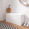 KWPZQEB Wooden Toy Chest, Kids Toy Storage Organizer with Rolling Drawer, Large Pull-Out Bin, Wooden Box Storage Organizer for Nursery, Bedroom, White - 4 of 4