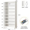 Tribesigns 9-Tier 30 Pairs Shoes Storage Cabinet with LED and Solid Wood Legs - 3 of 4