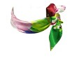 Wrapables 100% Charmeuse Silk Square Scarf Neckerchief, Abstract Mums - 2 of 4