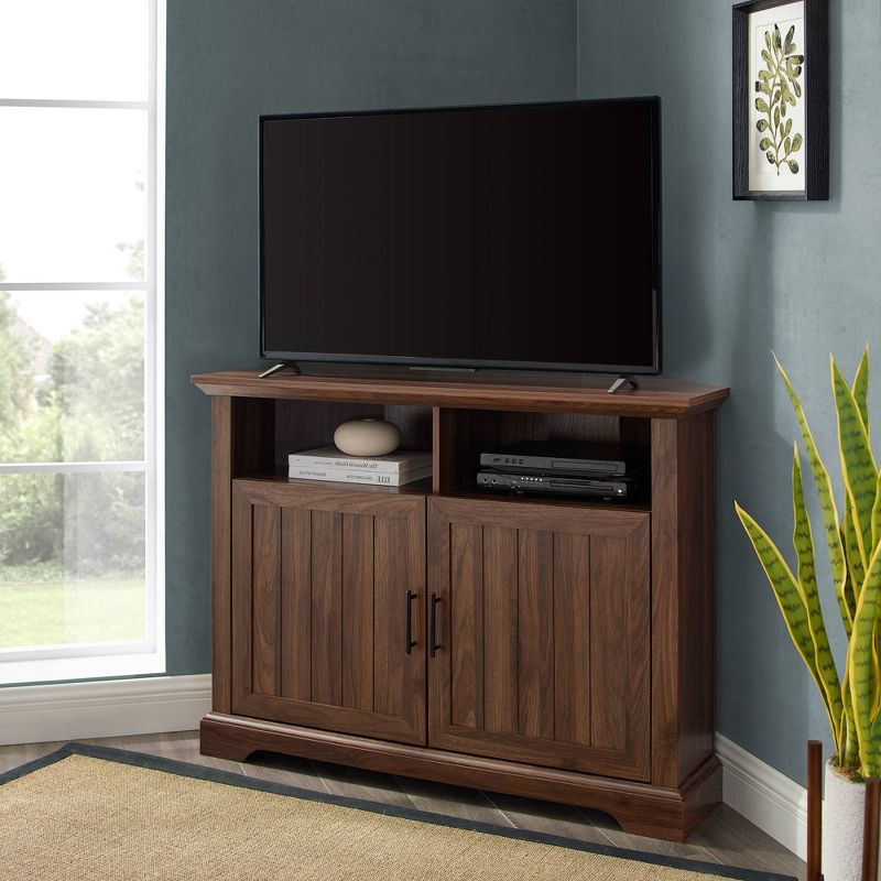 Grooved Door Corner TV Stand for TVs up to 45" - Saracina Home, 3 of 11