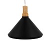 Yosemite Home Decor Noir Collection One Light Pendant, Black, 15.7 x 15.7 x 13.5 - 2 of 4