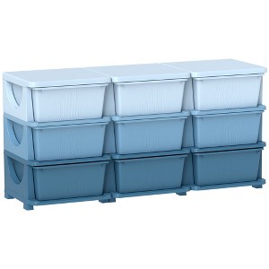 QingMoon 9 Drawer Dresser for Bedroom, 3 Tier Storage Organizer, Plastic Bins for Living Room, Entryway and Closet - 1 of 4