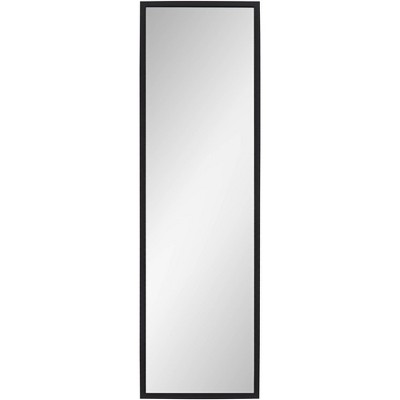 Noble Park Eton Black 18" x 60" Rectangular Thin Framed Wall Mirror