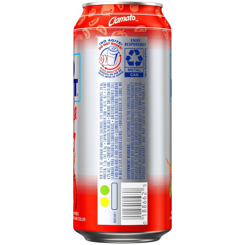 Bud Light &#38; Clamato Beer - 4pk/16 fl oz Cans, 5 of 12