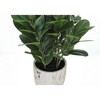 NicBex Artificial Plant Indoor Real Touch Fiddle Leaf, Beige Woven Basket, Fake Plants Modern Faux Plant Decor - 3 of 4