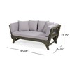 Sapphtopaz Outdoor Patio Sofa, Acacia Wood Outdoor Daybed with Water-Resistant Cushions, Expandable Outdoor Sofa with Cushions & Lumbar Pillows - 2 of 4