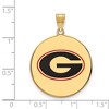 Black Bow Jewelry 14k Yellow Gold Plated Sterling Silver Georgia Bulldogs NCAA Extra Large Pendant - 2 of 3
