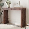 ORRD 50" Natural Wood Grain Bar Table with 2 Drawers, Multi-Purpose Standing Desk for Kitchen & Home Office, Modern Console Table with Adjustable Feet - 2 of 4