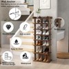 Tree City - Wide 7-Tier 45'' Double Row Wooden Shoe Rack for Entryway & Closet ¨C Holds 14¨C20 Pairs - 4 of 4