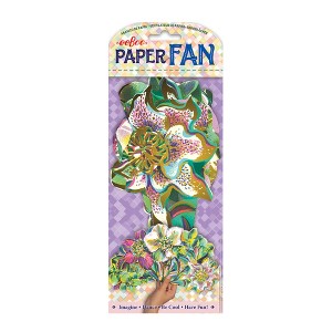eeBoo Piece & Love: Asta's Flower - 15" Paper Fan for Adults, Vibrant Floral Design - 1 of 4