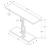 NicBex Narrow Console Table with Geometric Design,Stylish Entryway Table with Chrome Metal Base,Modern Couch Table for Living Room,White - 3 of 4