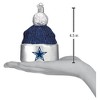 Old World Christmas Blown Glass Ornament for Christmas Tree, Dallas Cowboys Beanie - image 3 of 3