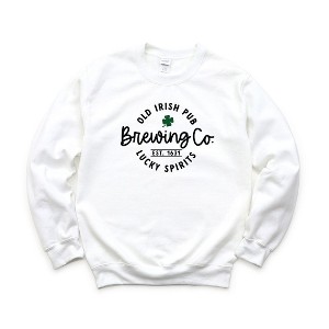 Simply Sage Market Women's Graphic Sweatshirt Old Irish Brewing Co. St. Patrick's Day - 1 of 3