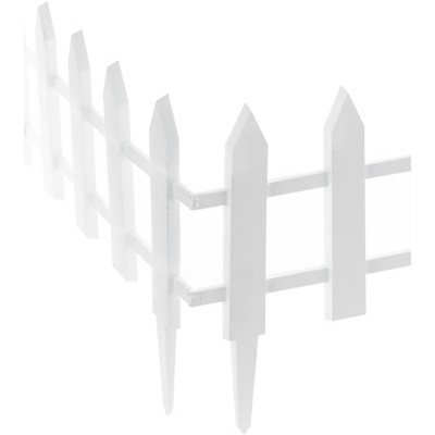 White Vinyl Garden Picket Fence Panel, 12 x 21.75 Inches
