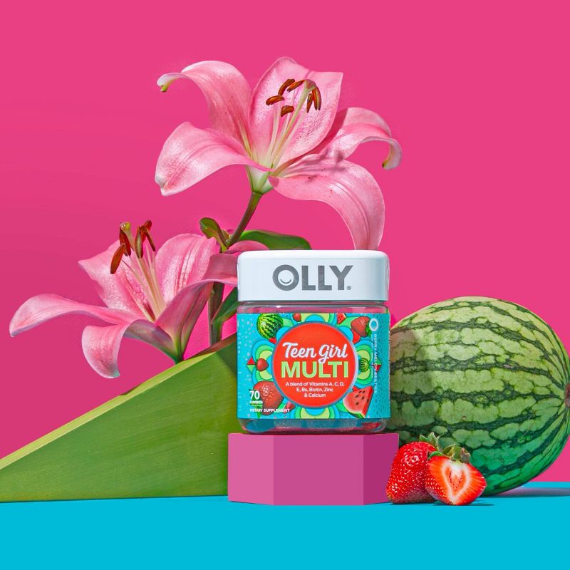 OLLY Teen Girl Multivitamin Gummies - Berry Melon - 70ct, 3 of 8