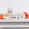 Transpac Ceramic Light Up Jack-O-Lantern Set of 3 Halloween Home Decorations - 2 of 2