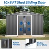Outdoor Storage Sheds, Outside Garden Storage Shed with Lockable Door, Spacious Waterproof Roof Design, Utility Tool Storage Shed for Backyard - 4 of 4