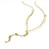 Guili 14K Gold Plated "Y" Necklace, a modern and chic design that adds sophistication, grace, and class to any outfit for a refined look. - 2 of 3