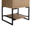 Kingsford Grooved-Look Bathroom Vanity in Bright Oak with White Ceramic Sink - 4 of 4