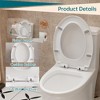 Toilet Seat Round, American Standard, Slow Close Lid, Quick Release Hinges, Non-Slip Bumpers, Easy Install & Clean, Never Loosens Design - 3 of 4