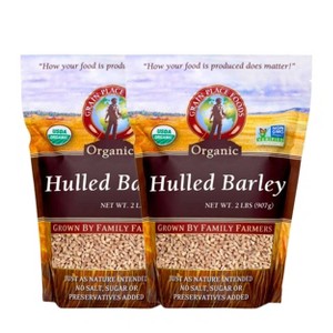 Grain Place Foods 2 lb Non-GMO Organic Hulled Barley - Pack of 2 - 1 of 4
