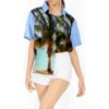 HAPPY BAY Women's Button Down Blouses Summer Beach Party Blouse Shirt Hawaiian Colorful Short Sleeve Vacation Dress Tee Shirts for Women - 2 of 4