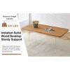 CENGHU Modern Minimalist Rectangular Wooden Dining Table with Acrylic Legs, Computer Desk, Kitchen Table, Coffee Table for Home and Restaurant - 4 of 4